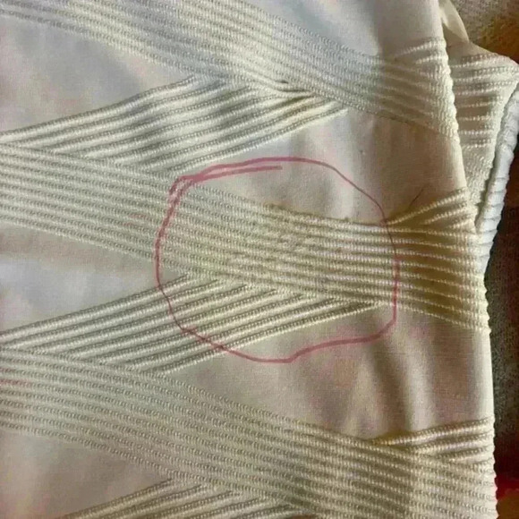 TOMMY HILFIGER Womens Ivory Textured Sleeveless ‎ Body Con Dress Size 12 - Picture 6 of 7